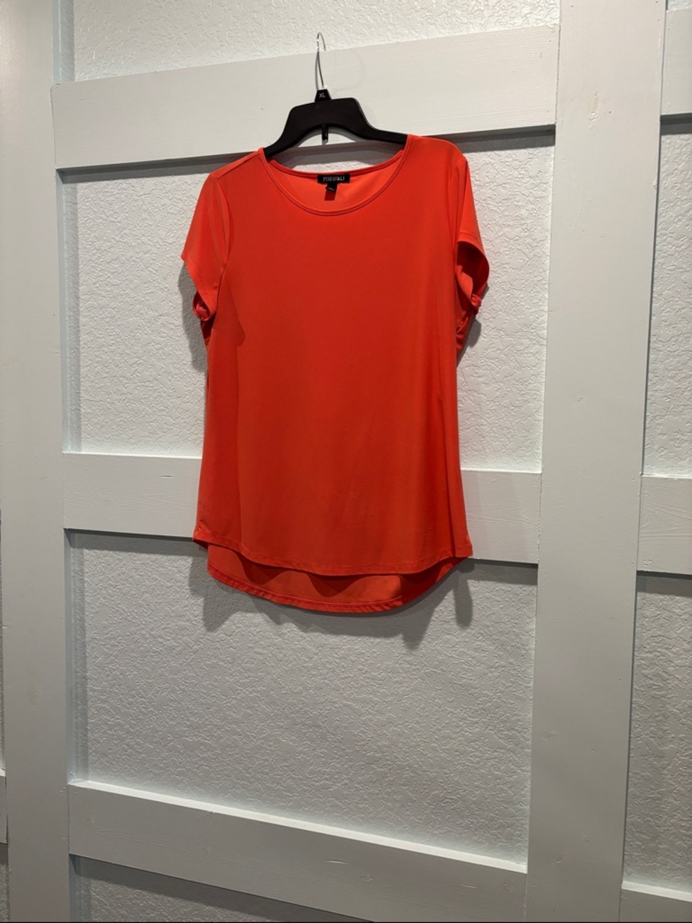Roz & Ali Orange Short Sleeve Crewneck Top